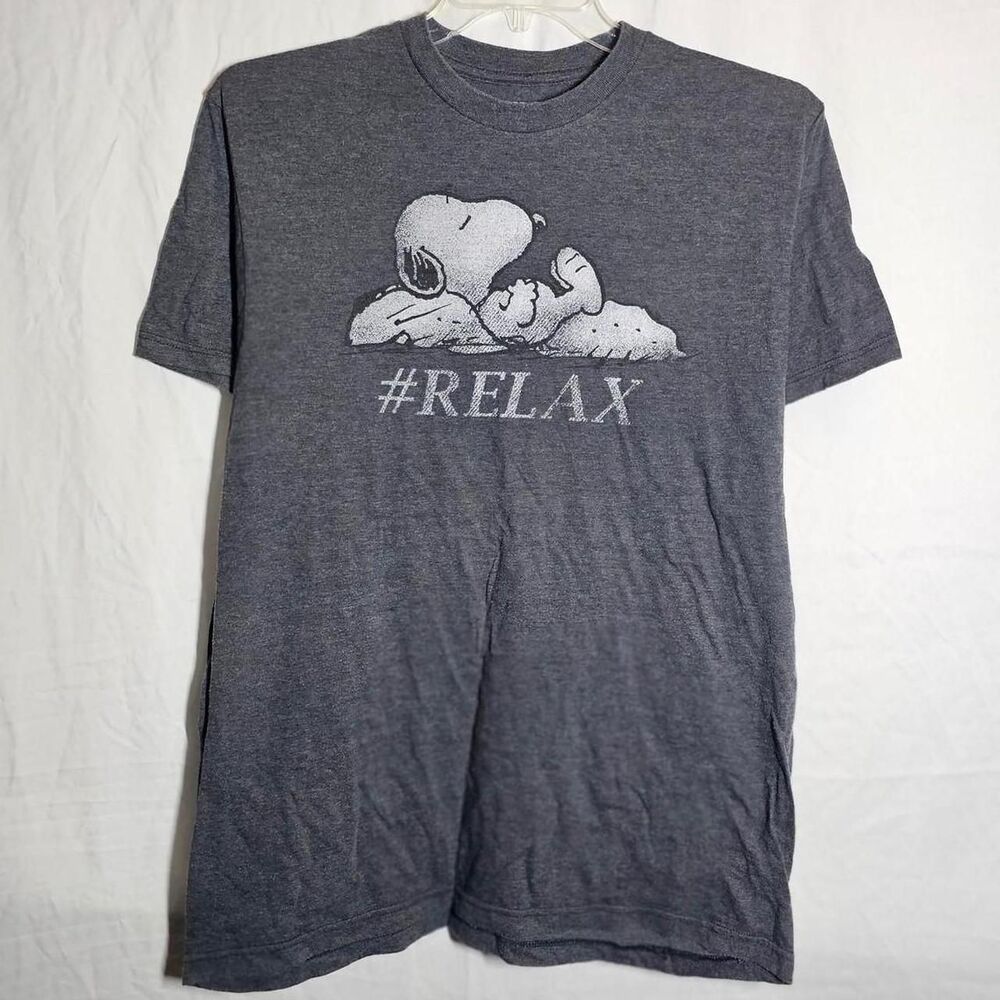 2016 peanuts snoopy #relax grey tshirt